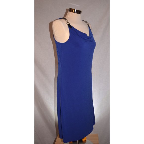 Michael Kors Blue Sleeveless Sheath Dress size Med - Picture 4 of 6